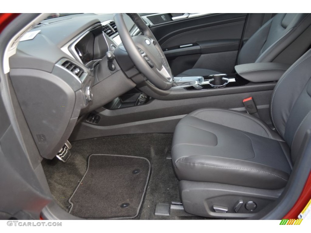 2015 Fusion Hybrid Titanium - Ruby Red Metallic / Charcoal Black photo #6