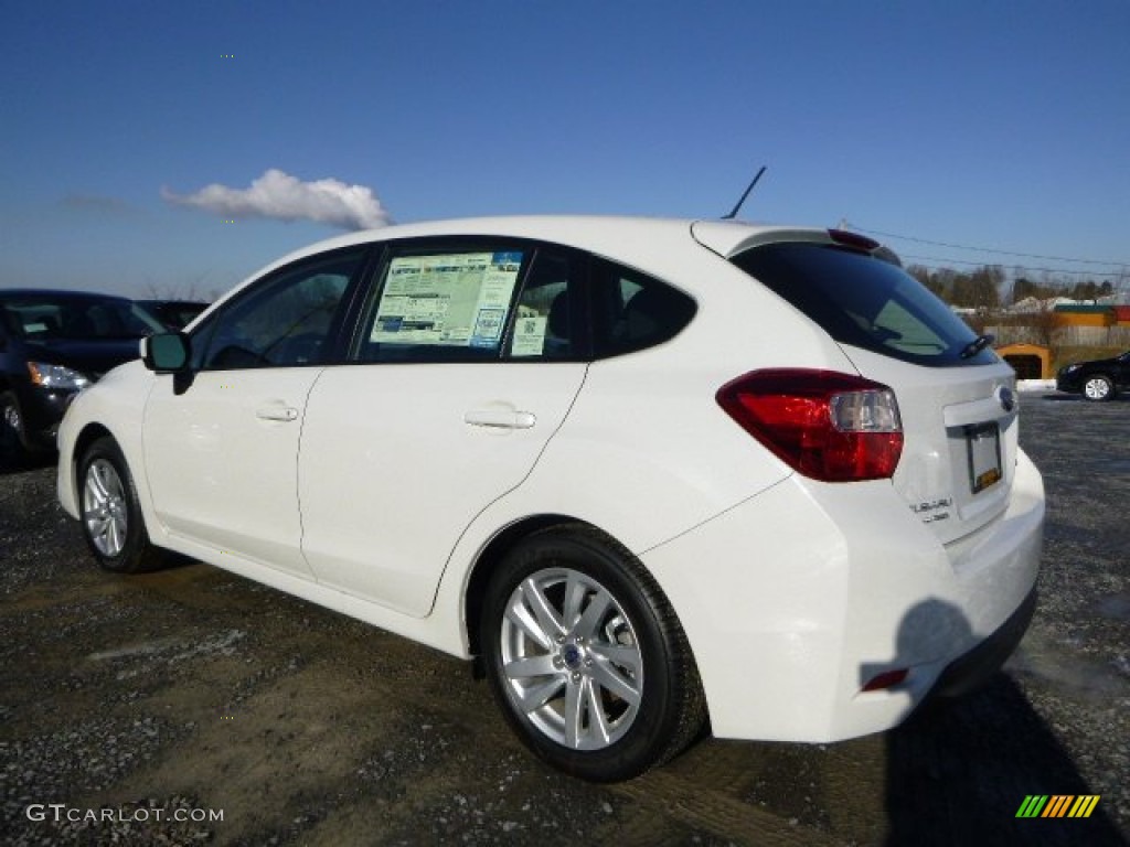 2015 Impreza 2.0i Premium 5 Door - Crystal White Silica / Black photo #3