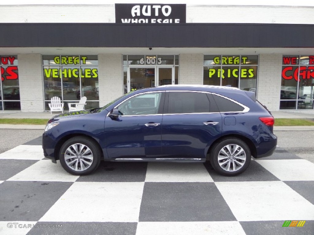 2015 MDX SH-AWD Technology - Fathom Blue Pearl / Graystone photo #1