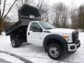 Oxford White - F550 Super Duty XL Regular Cab 4x4 Dump Truck Photo No. 2
