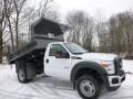 Oxford White - F550 Super Duty XL Regular Cab 4x4 Dump Truck Photo No. 2