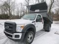 Oxford White - F550 Super Duty XL Regular Cab 4x4 Dump Truck Photo No. 4