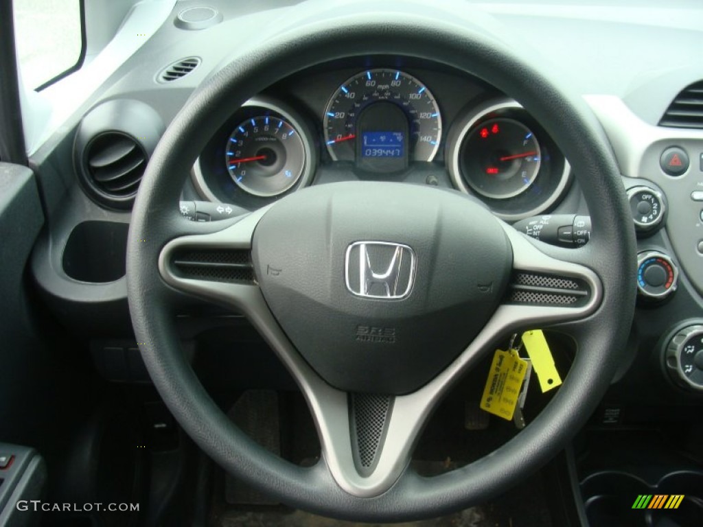 2010 Honda Fit Standard Fit Model Gray Steering Wheel Photo #100690044