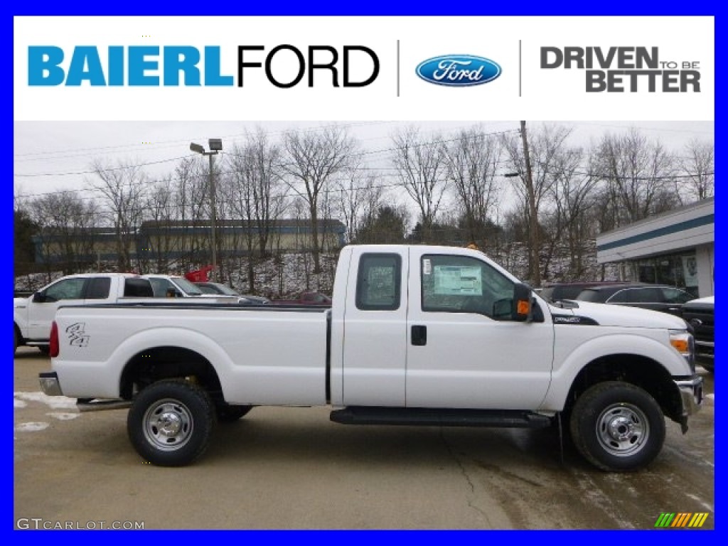 2015 F250 Super Duty XL Super Cab 4x4 - Oxford White / Steel photo #1
