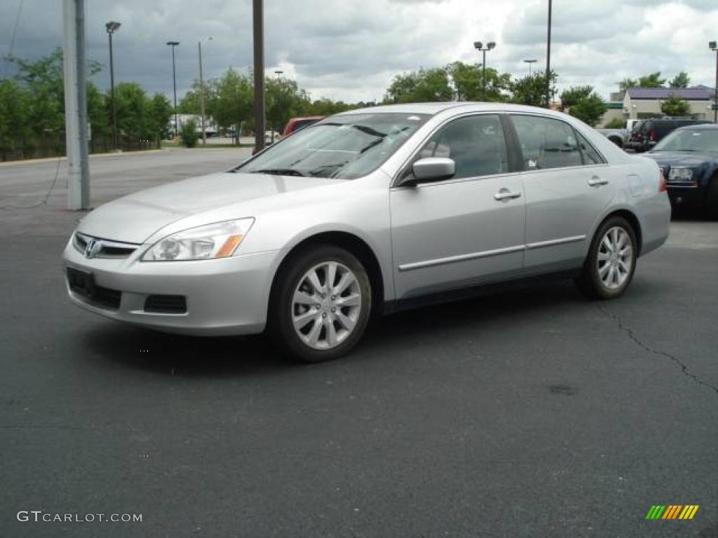 2006 Accord LX V6 Sedan - Alabaster Silver Metallic / Gray photo #1