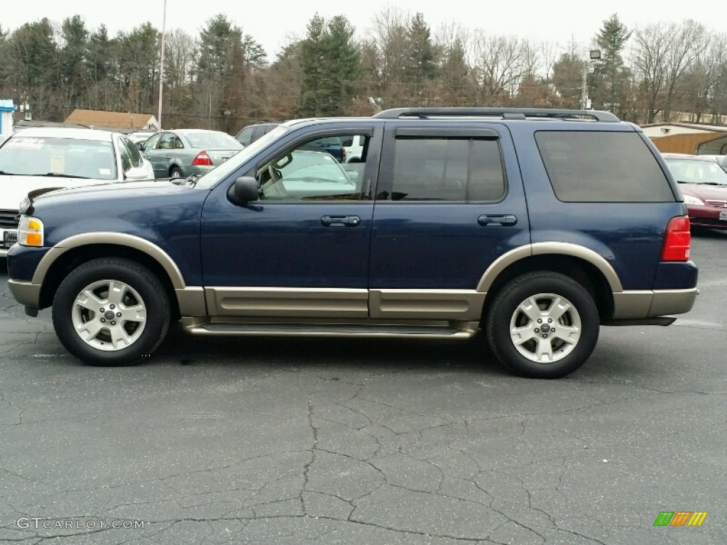 2003 Explorer Eddie Bauer 4x4 - True Blue Metallic / Medium Parchment Beige photo #2