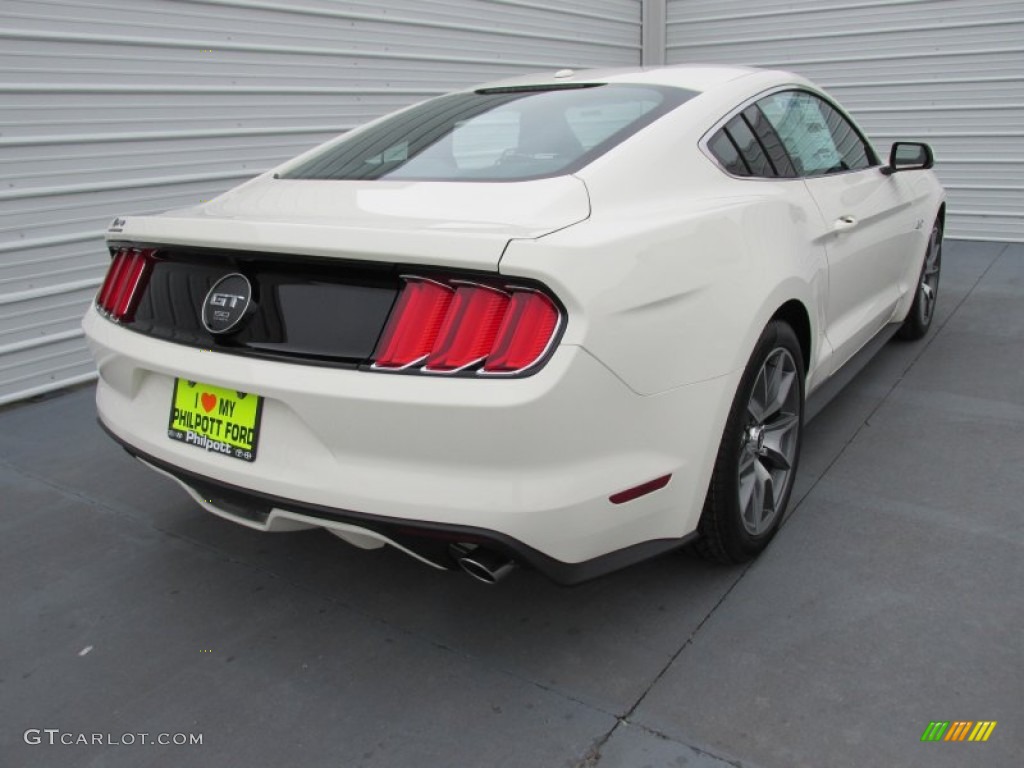 2015 Mustang 50th Anniversary GT Coupe - 50th Anniversary Wimbledon White / 50th Anniversary Cashmere photo #4