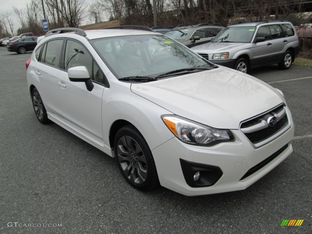 2013 Impreza 2.0i Sport Premium 5 Door - Satin White Pearl / Ivory photo #4