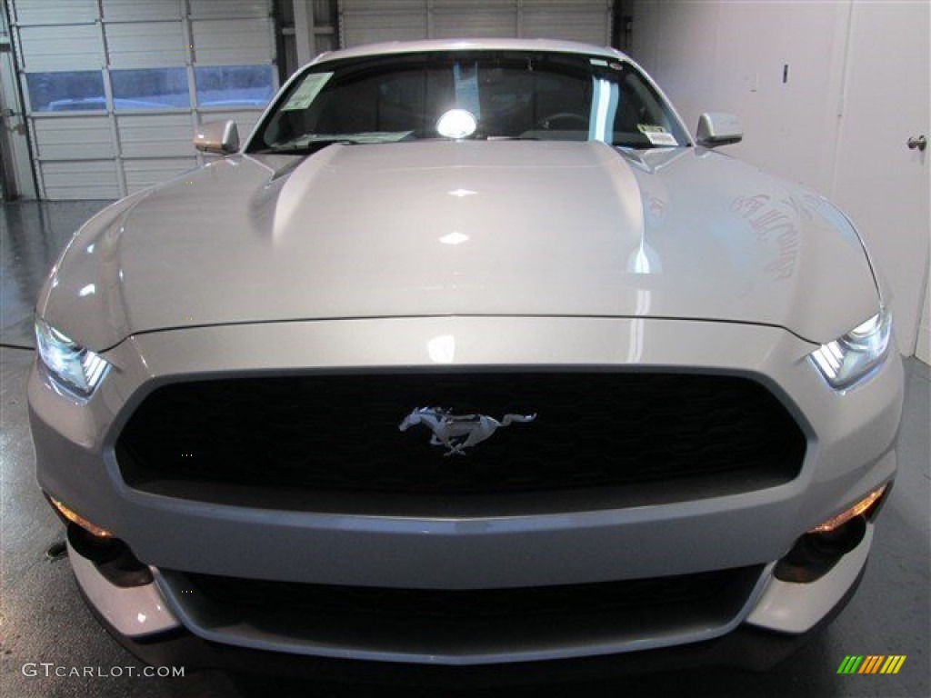 2015 Mustang EcoBoost Coupe - Ingot Silver Metallic / Ebony photo #2