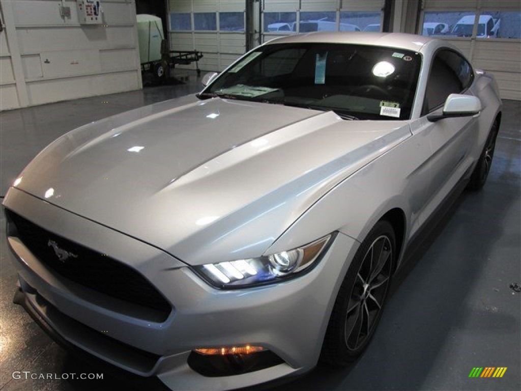 2015 Mustang EcoBoost Coupe - Ingot Silver Metallic / Ebony photo #3