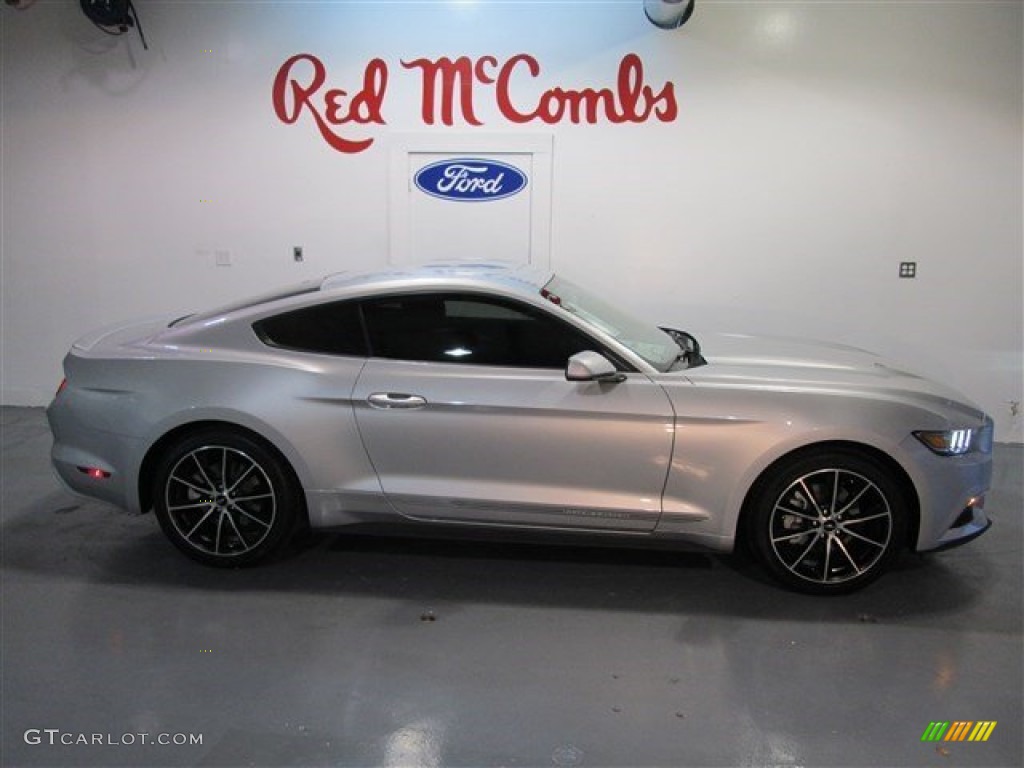 2015 Mustang EcoBoost Coupe - Ingot Silver Metallic / Ebony photo #7