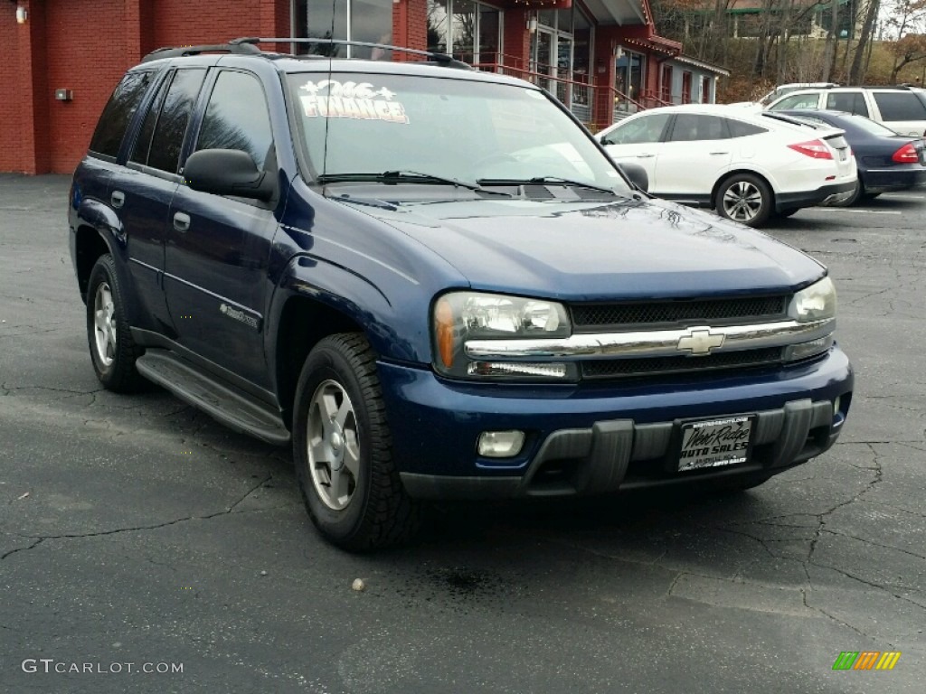 2003 TrailBlazer LT 4x4 - Indigo Blue Metallic / Medium Oak photo #8