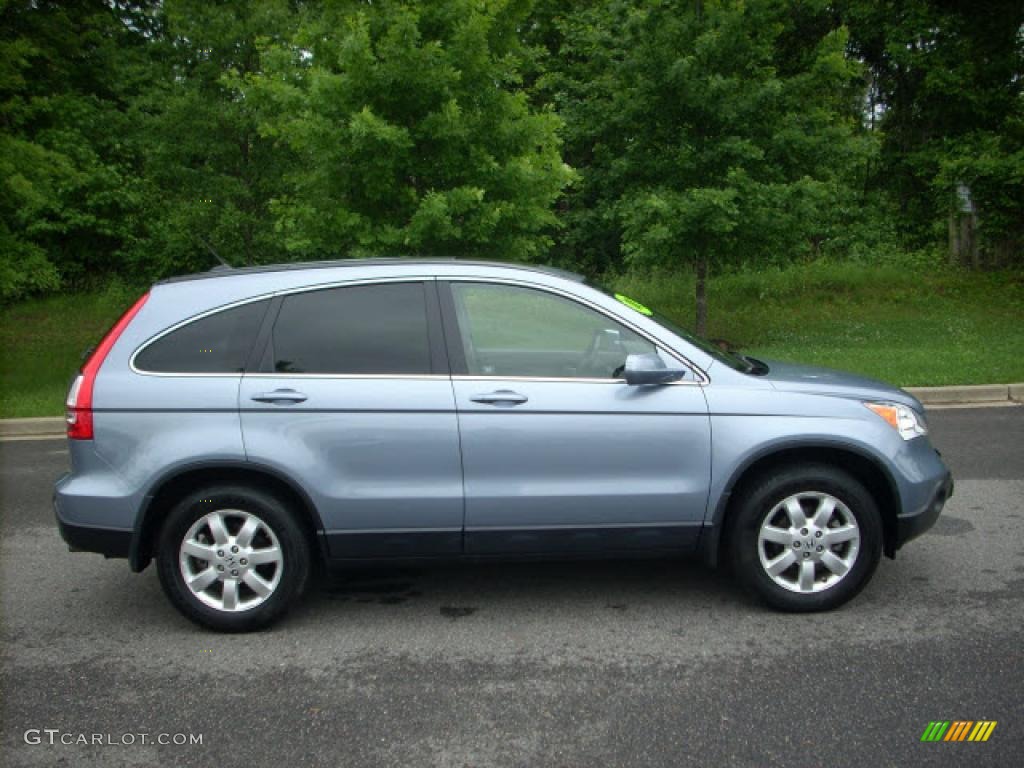 2008 CR-V EX-L 4WD - Glacier Blue Metallic / Gray photo #2