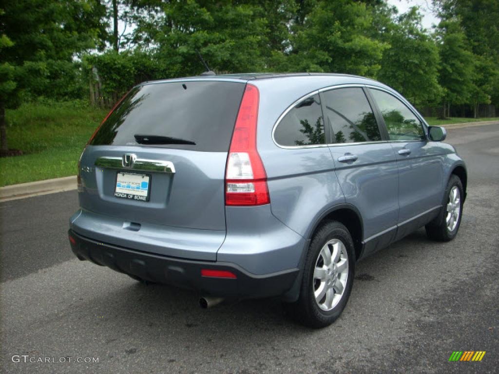 2008 CR-V EX-L 4WD - Glacier Blue Metallic / Gray photo #3