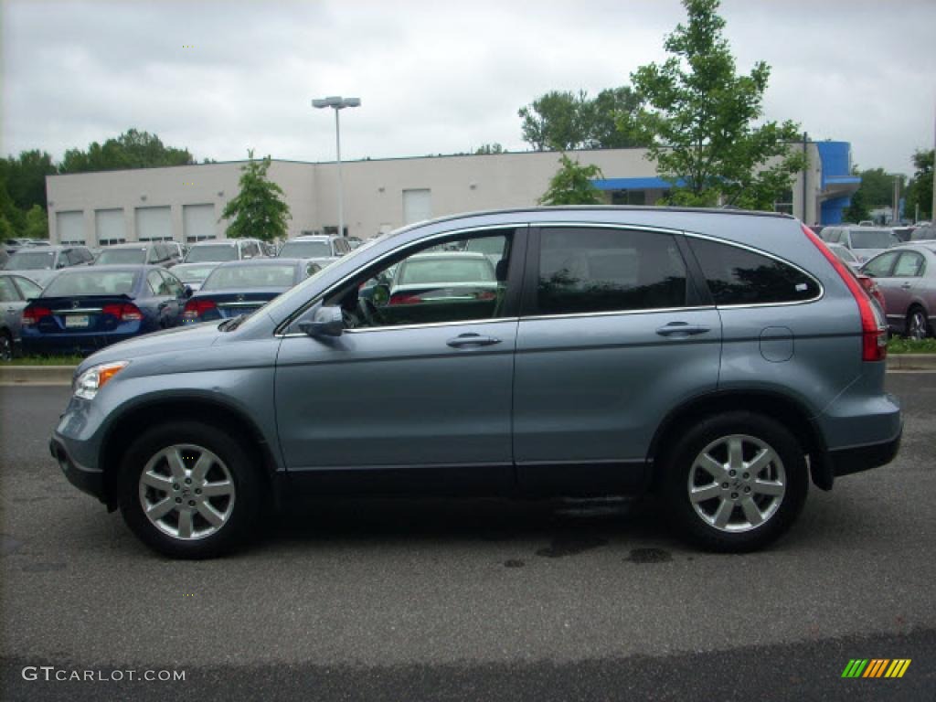 2008 CR-V EX-L 4WD - Glacier Blue Metallic / Gray photo #6