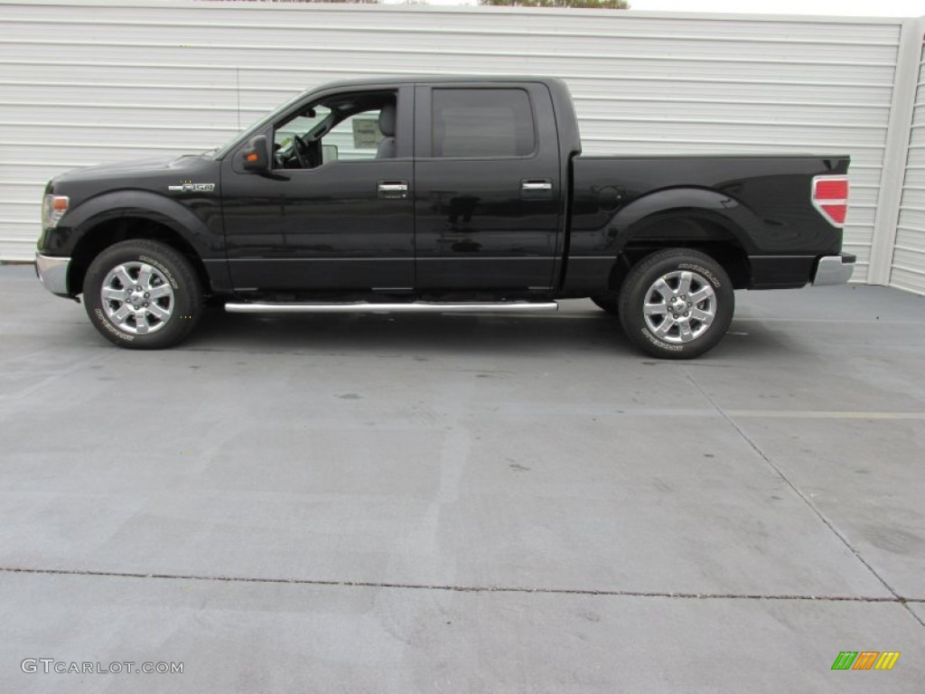 2014 F150 XLT SuperCrew - Tuxedo Black / Steel Grey photo #6