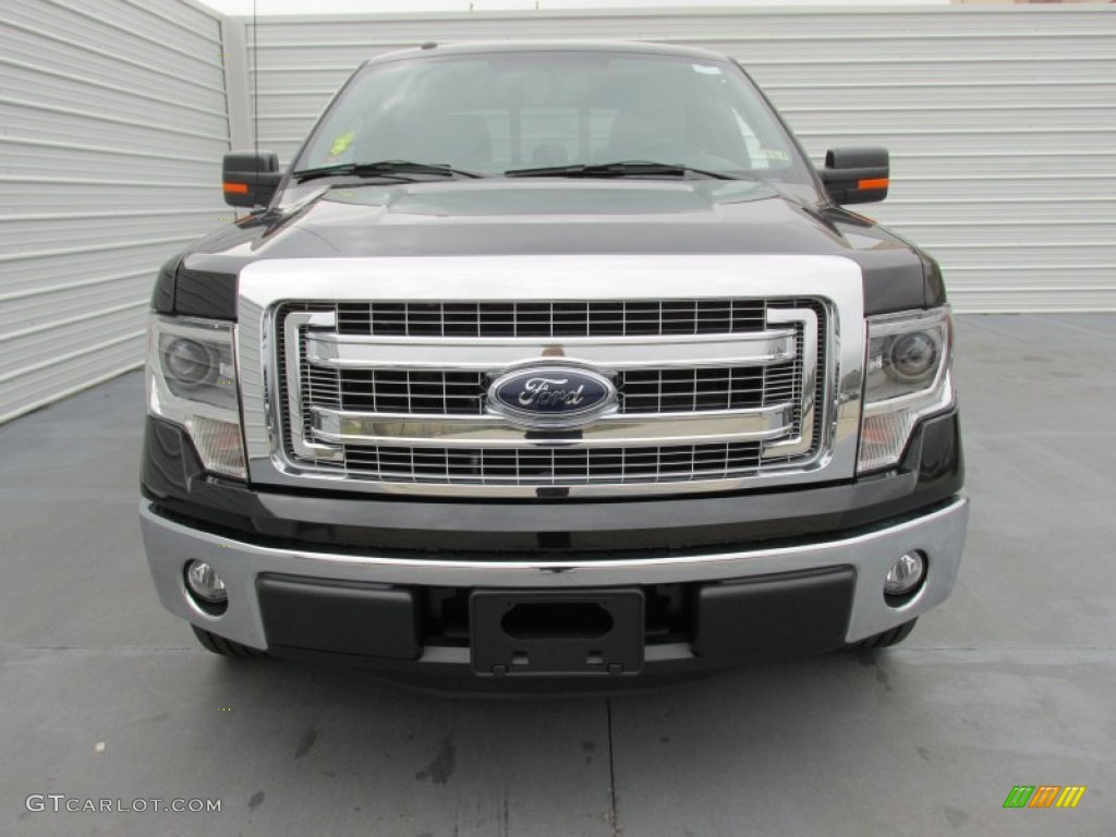 2014 F150 XLT SuperCrew - Tuxedo Black / Steel Grey photo #8