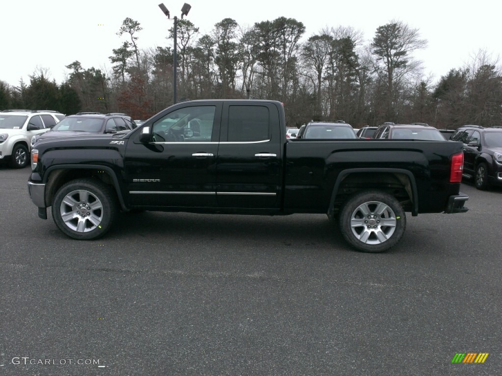 Onyx Black 2015 GMC Sierra 1500 SLT Double Cab 4x4 Exterior Photo #100701479