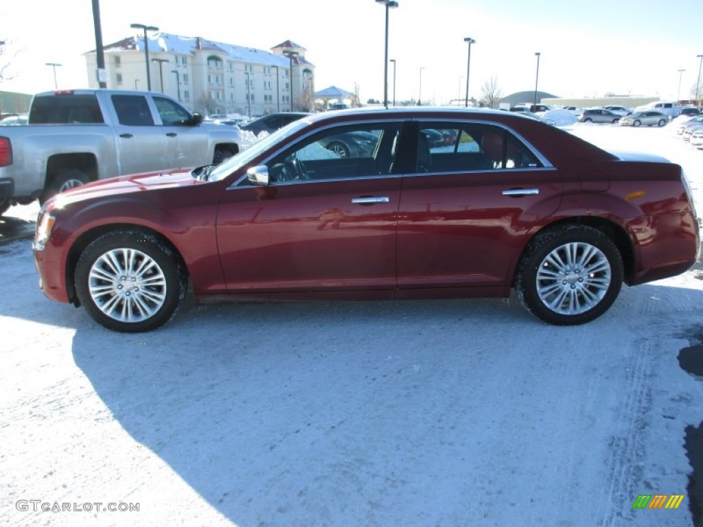 2014 300 C AWD - Deep Cherry Red Crystal Pearl / Black photo #3