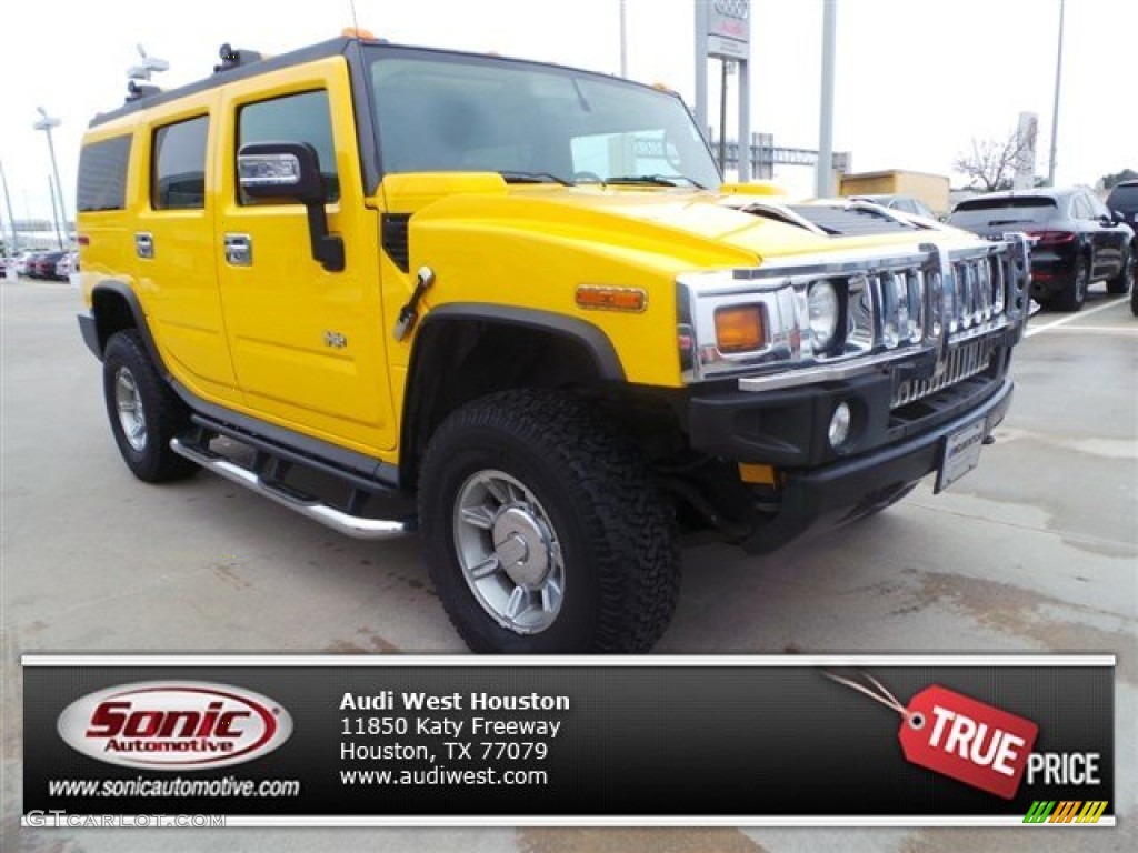 Yellow Hummer H2