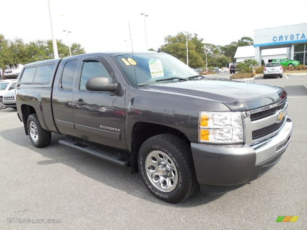 2010 Silverado 1500 LS Extended Cab - Taupe Gray Metallic / Dark Titanium photo #10