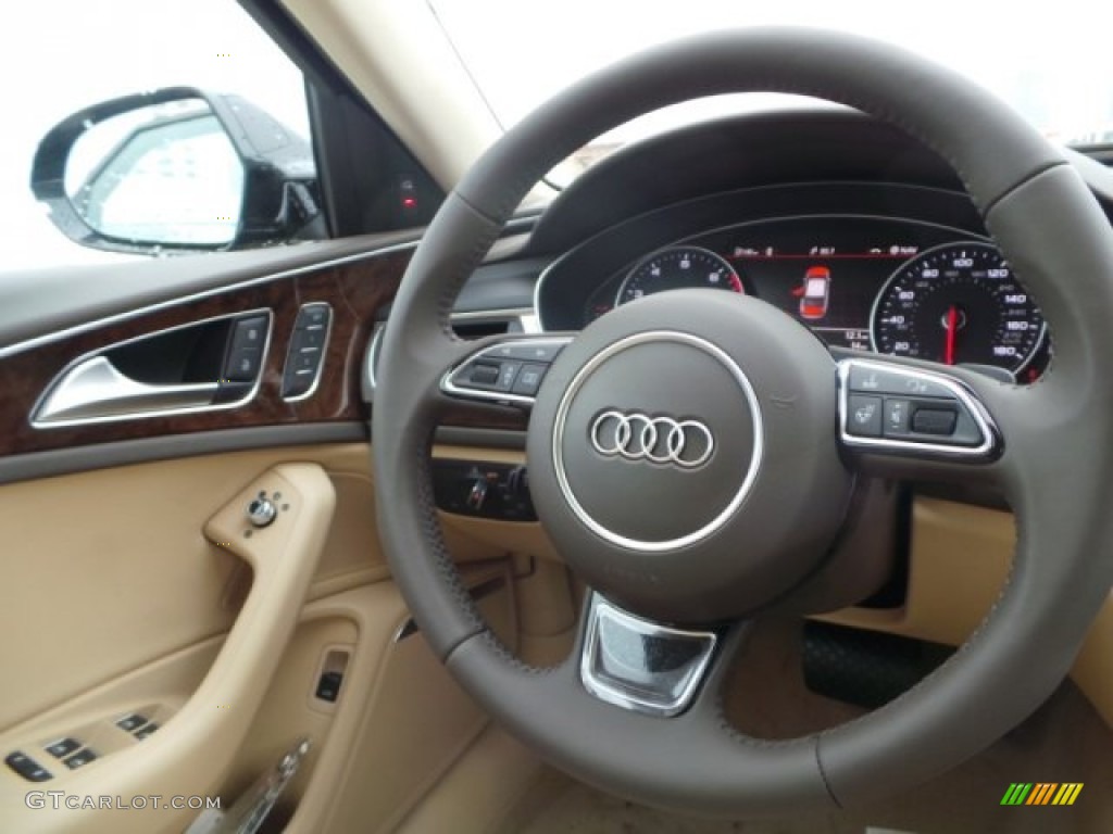 2015 A6 2.0T Premium Plus Sedan - Brilliant Black / Velvet Beige photo #27