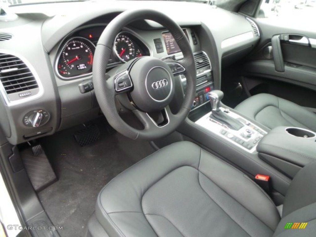 Black Interior 2015 Audi Q7 3.0 Prestige quattro Photo #100710080