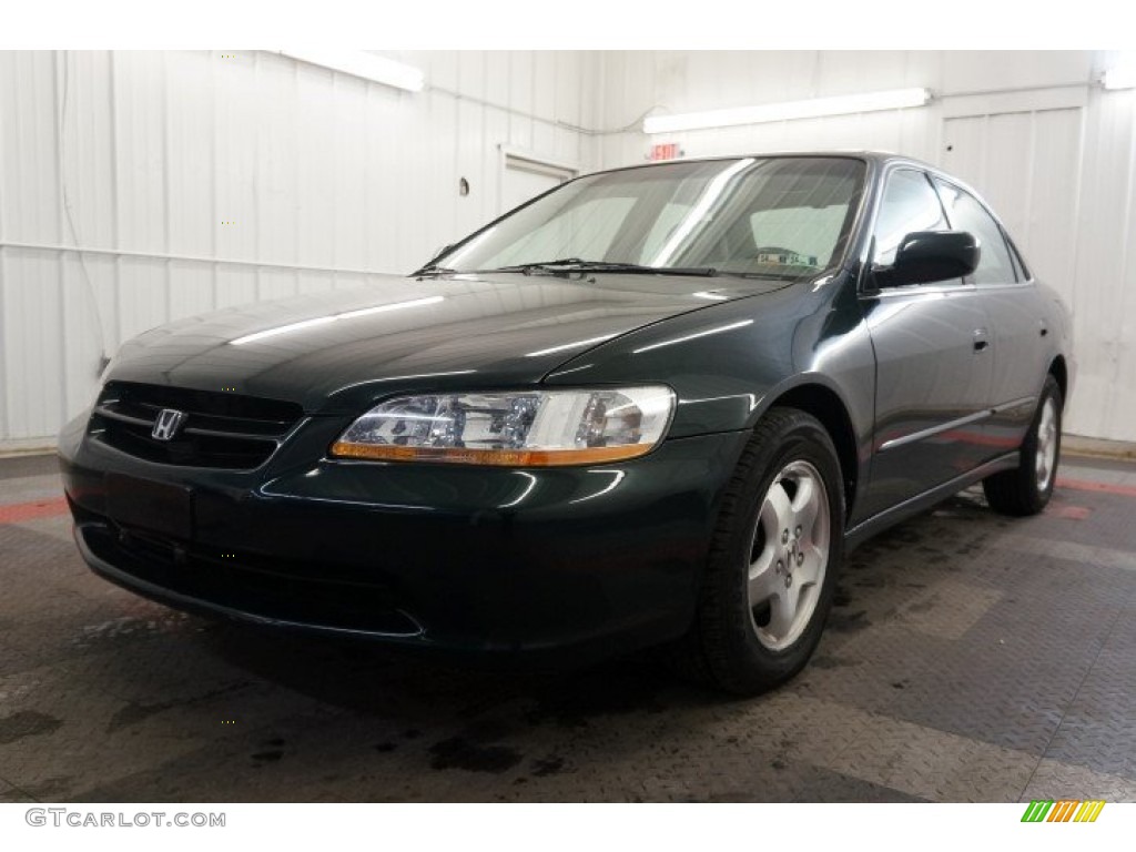 2000 Accord EX V6 Sedan - Dark Emerald Pearl / Ivory photo #3