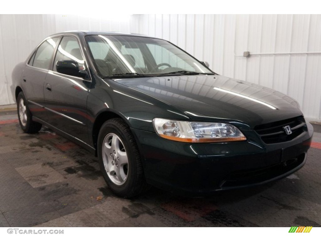 2000 Accord EX V6 Sedan - Dark Emerald Pearl / Ivory photo #5
