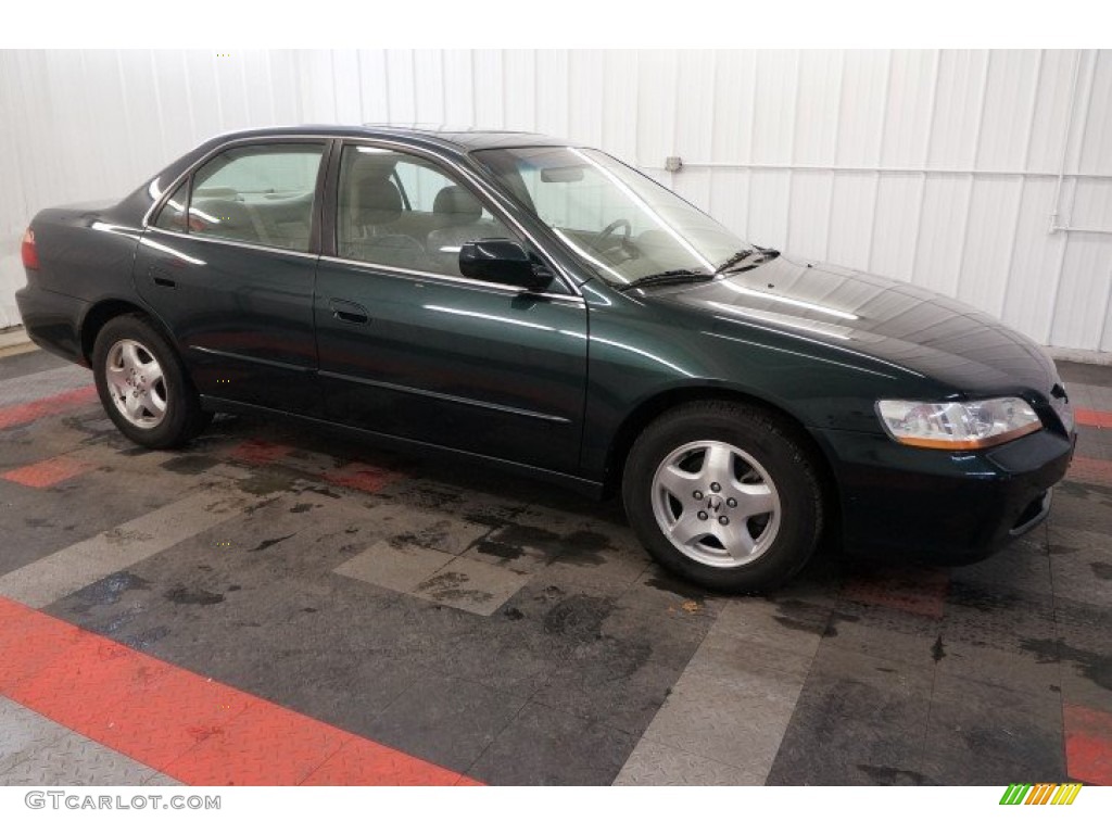 2000 Accord EX V6 Sedan - Dark Emerald Pearl / Ivory photo #6