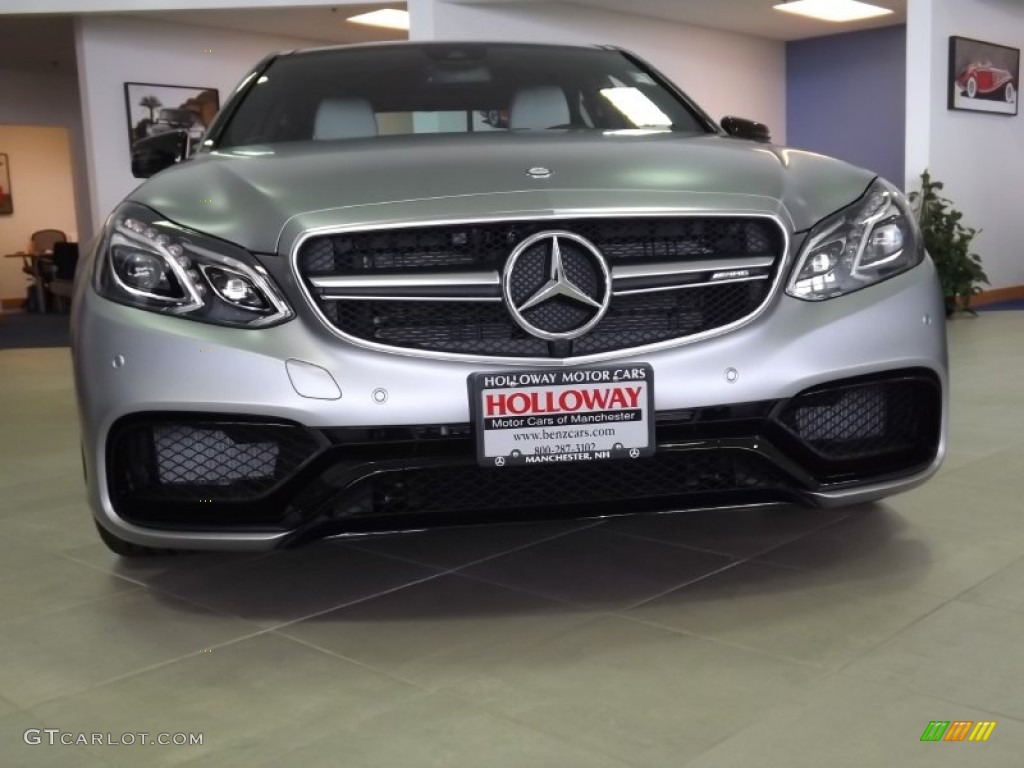 2015 E 63 AMG S 4Matic Sedan - designo Magno Alanite Grey / designo Platinum White photo #2