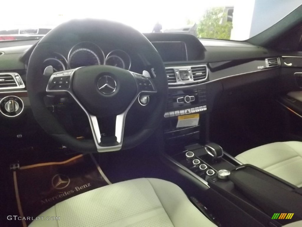 2015 E 63 AMG S 4Matic Sedan - designo Magno Alanite Grey / designo Platinum White photo #9