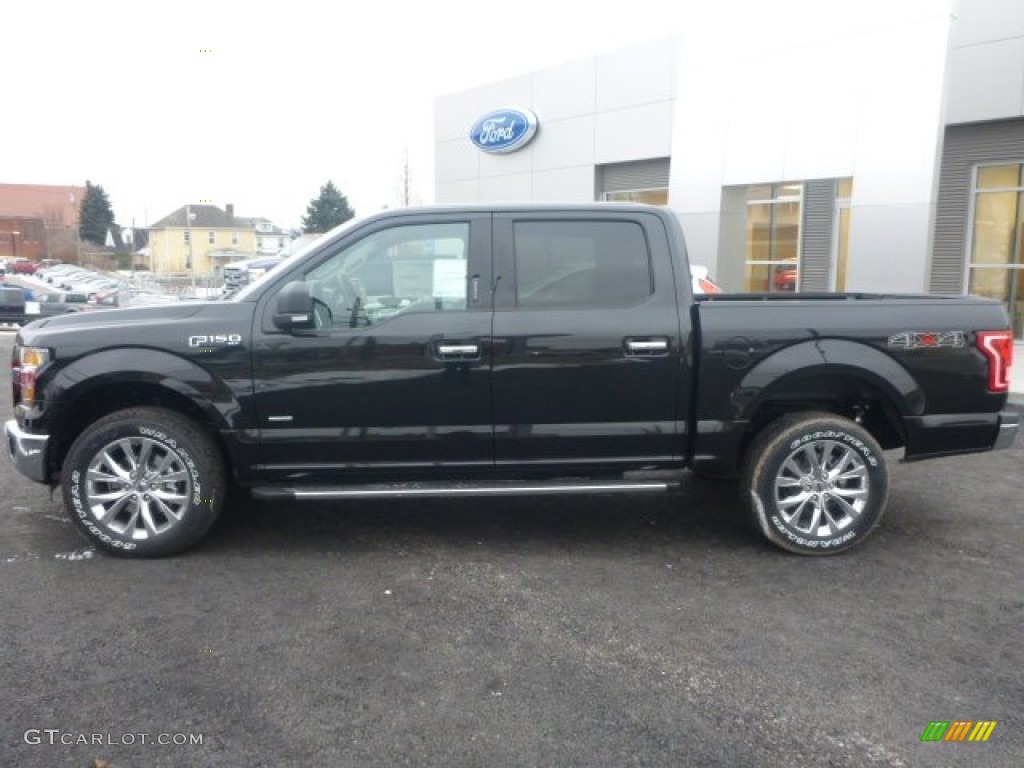 Tuxedo Black Metallic 2015 Ford F150 XLT SuperCrew 4x4 Exterior Photo #100717374