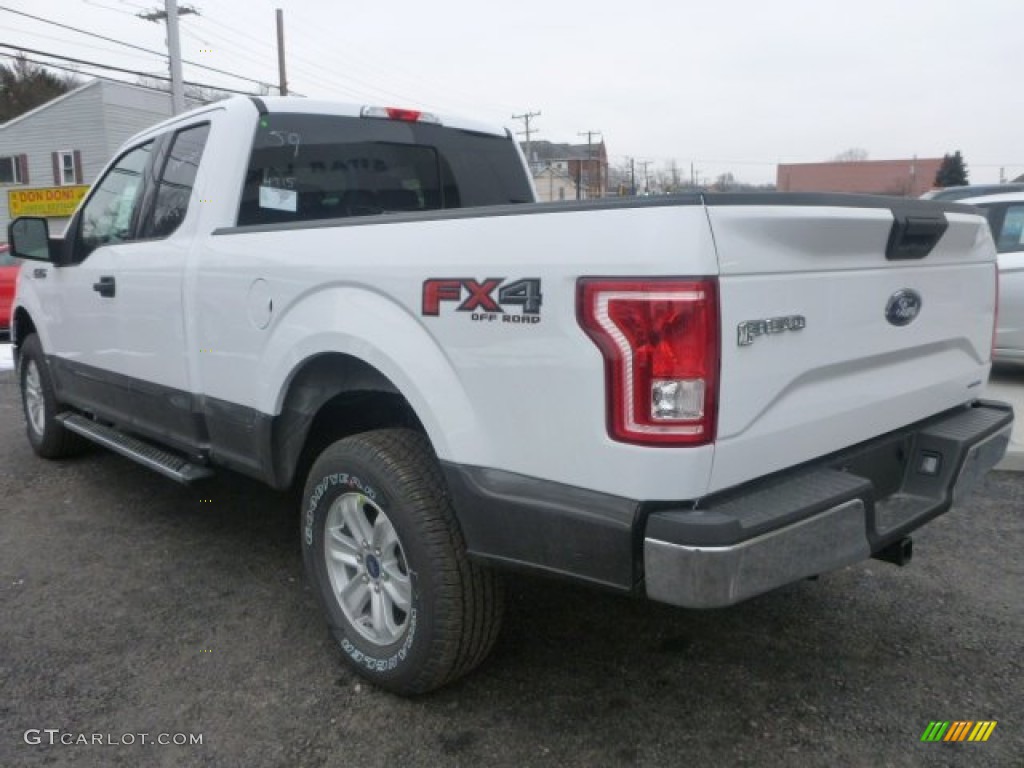 2015 F150 XLT SuperCab 4x4 - Oxford White / Medium Earth Gray photo #3