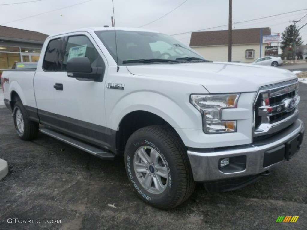 Oxford White 2015 Ford F150 XLT SuperCab 4x4 Exterior Photo #100717903