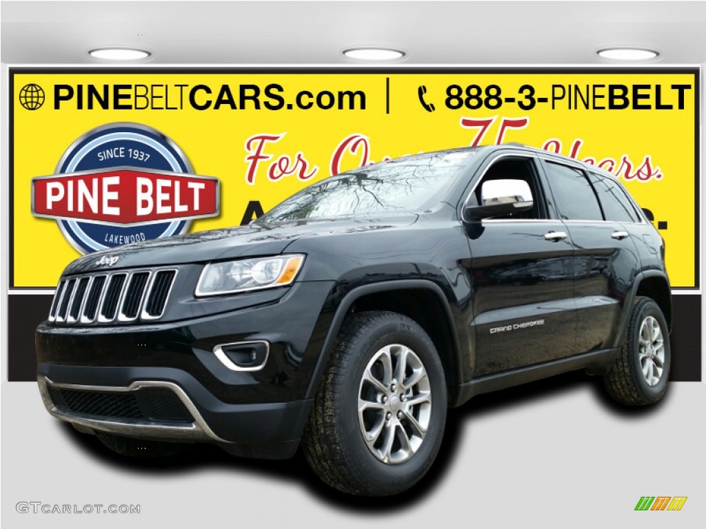 2015 Grand Cherokee Limited 4x4 - Black Forest Green Pearl / Black photo #1