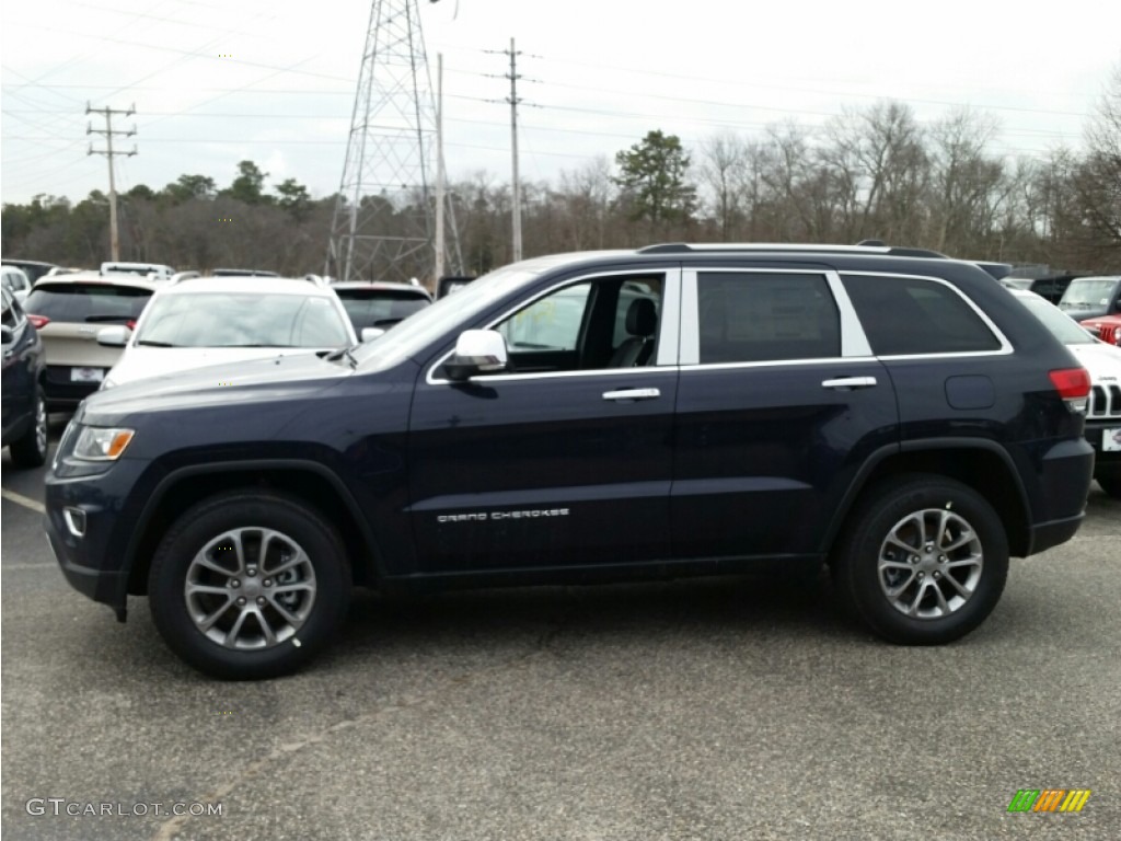 2015 Grand Cherokee Limited 4x4 - True Blue Pearl / Black photo #3