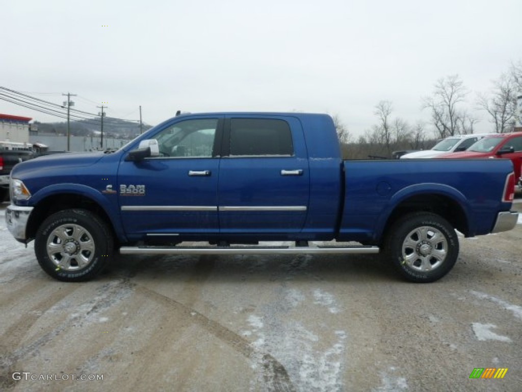 Blue Streak Pearl 2015 Ram 3500 Laramie Mega Cab 4x4 Exterior Photo #100721960