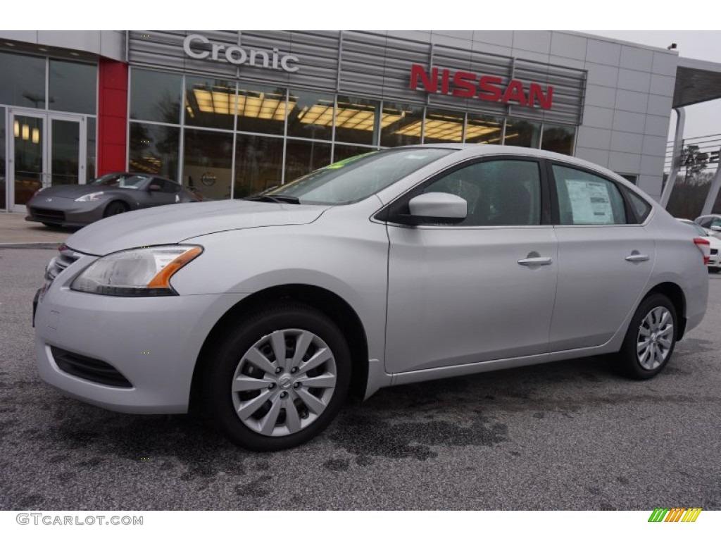 2014 Sentra S - Brilliant Silver / Charcoal photo #1