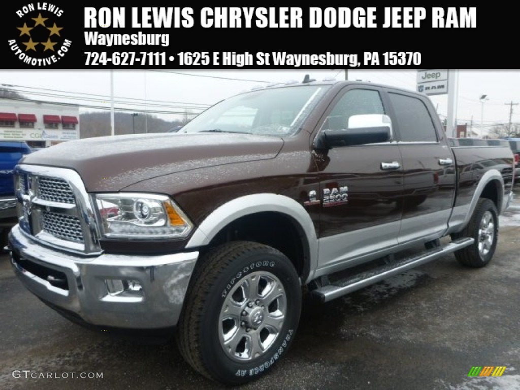 2015 2500 Laramie Crew Cab 4x4 - Western Brown / Canyon Brown/Light Frost Beige photo #1