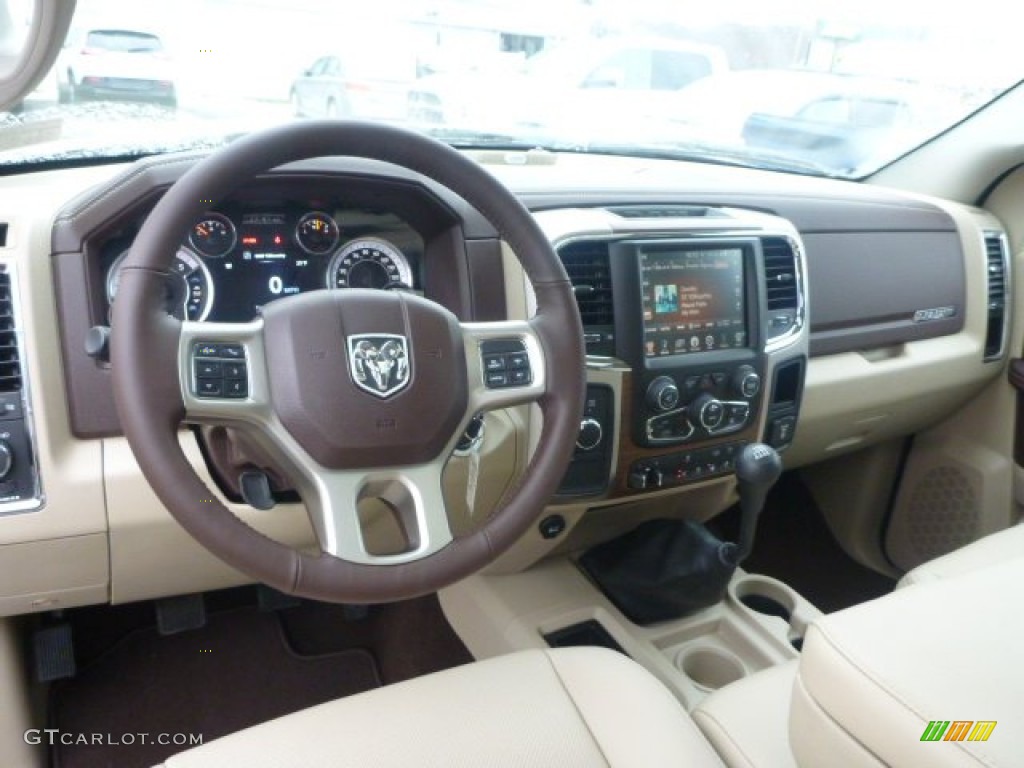 2015 2500 Laramie Crew Cab 4x4 - Western Brown / Canyon Brown/Light Frost Beige photo #12
