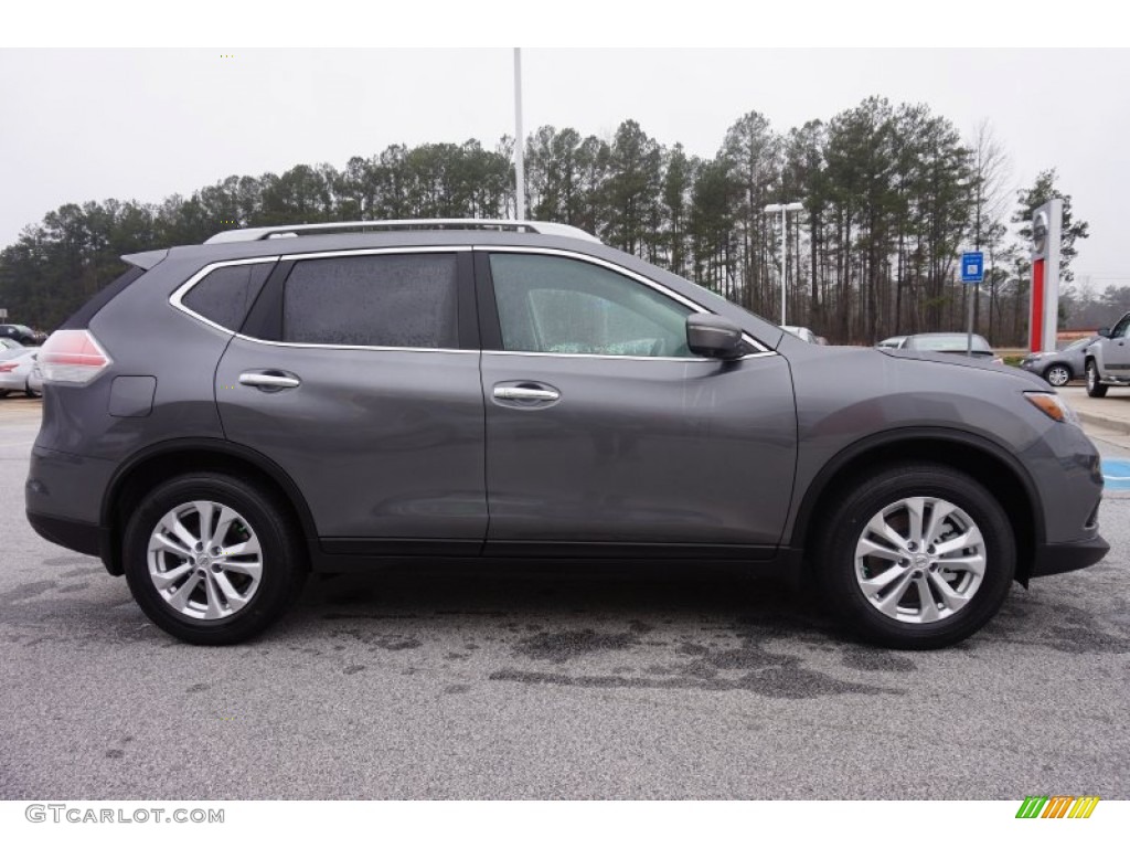 Gun Metallic 2015 Nissan Rogue SV Exterior Photo #100723701