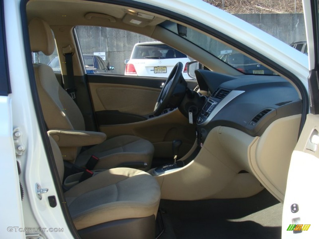 2013 Accent GLS 4 Door - Century White / Beige photo #24