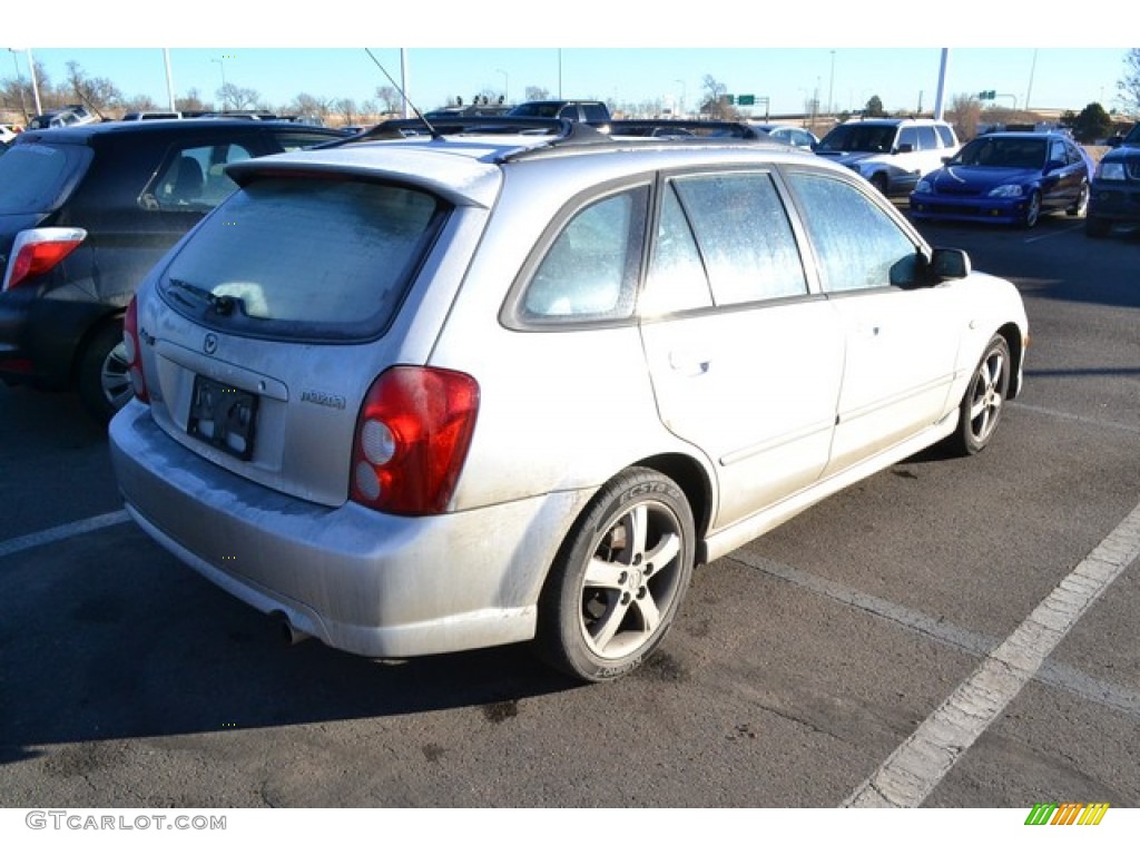 2003 Protege 5 Wagon - Sunlight Silver Metallic / Off Black photo #2