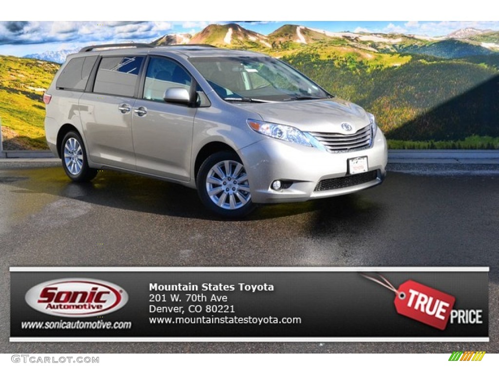 2015 Sienna XLE AWD - Creme Brulee Mica / Bisque photo #1