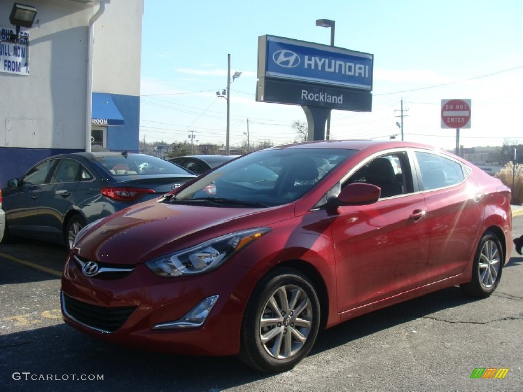 2015 Elantra SE Sedan - Geranium Red / Gray photo #1
