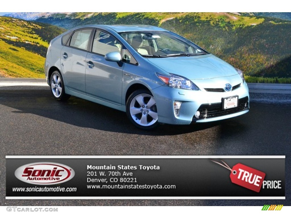2015 Prius Five Hybrid - Sea Glass Pearl / Bisque photo #1