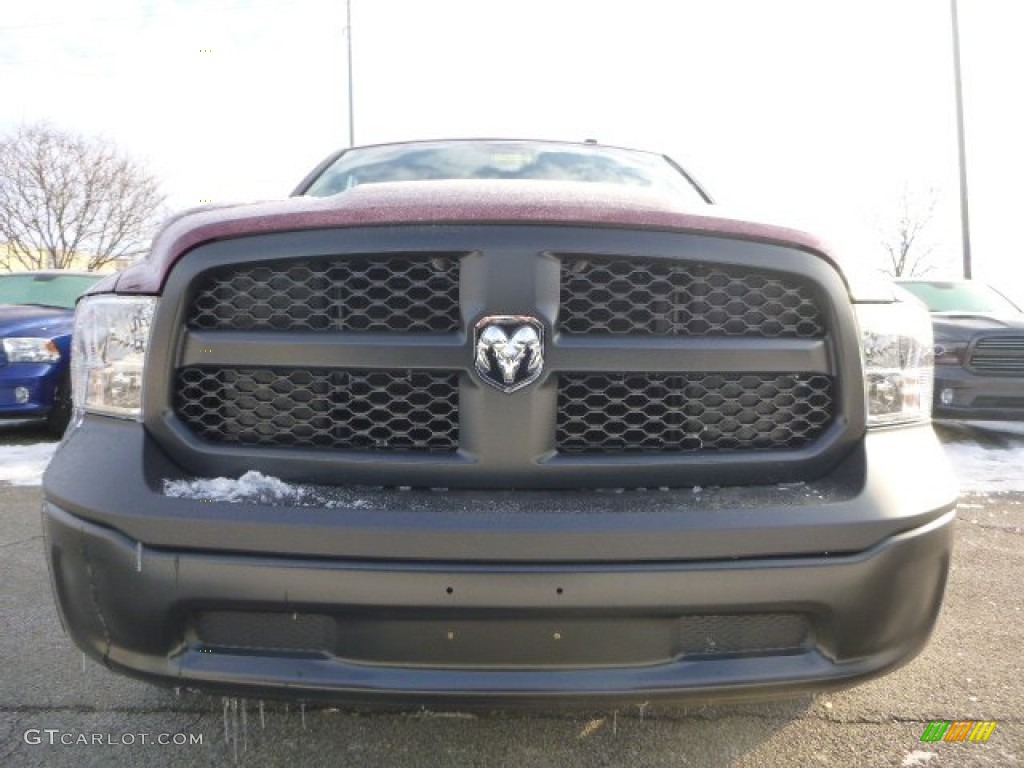 2015 1500 Tradesman Regular Cab 4x4 - Deep Cherry Red Crystal Pearl / Black/Diesel Gray photo #9