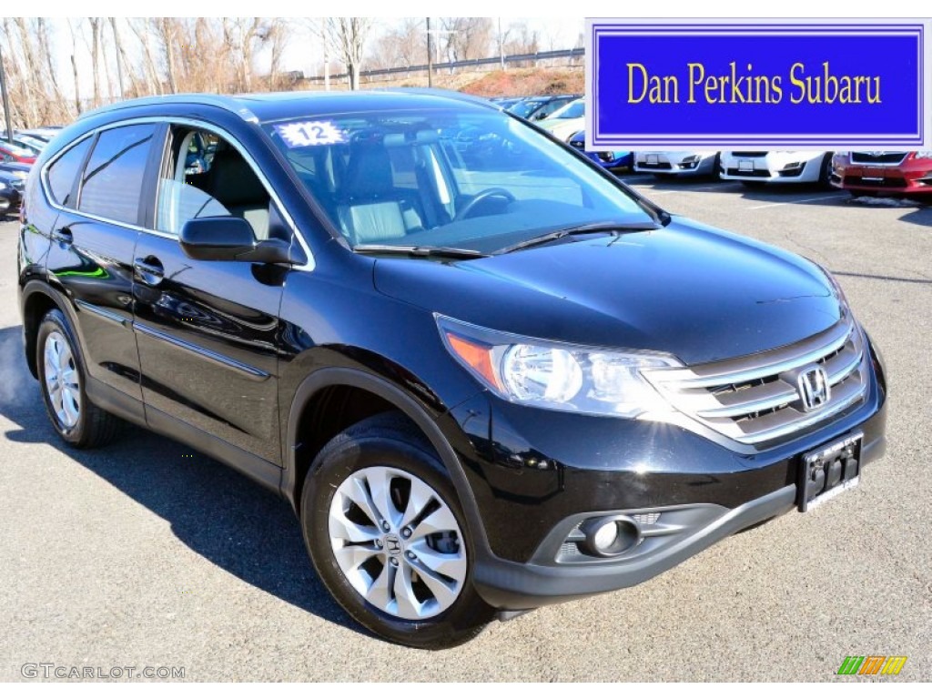 2012 CR-V EX-L 4WD - Crystal Black Pearl / Black photo #1
