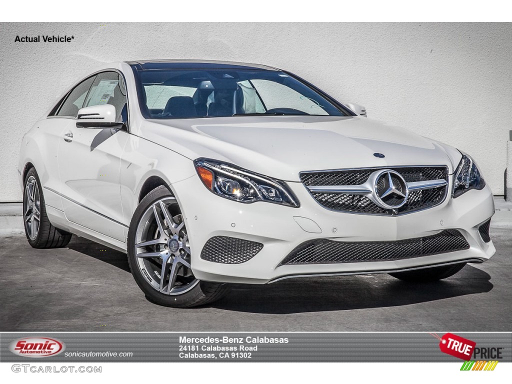 2015 E 400 Coupe - Polar White / Black photo #1